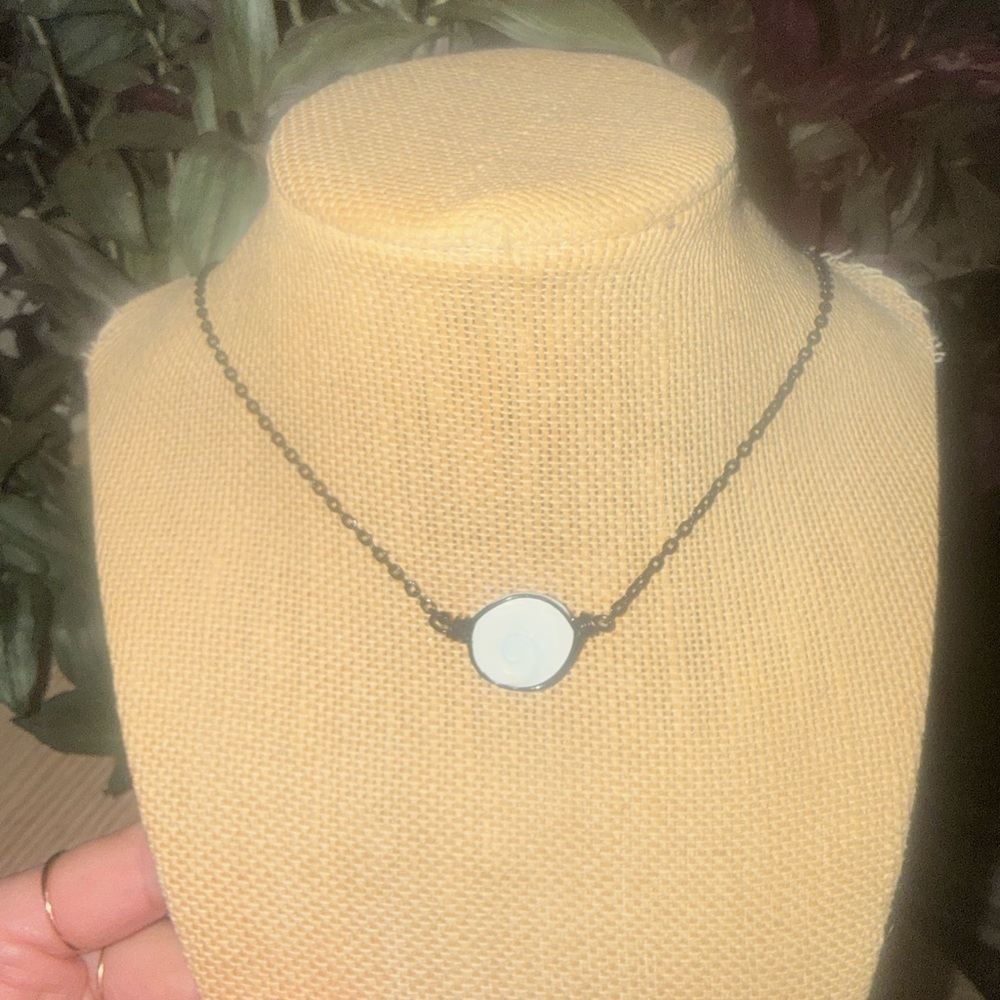 Black wrap shiva eye necklace